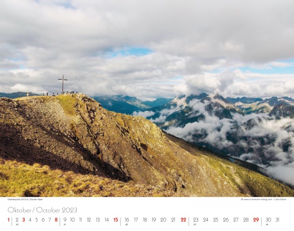 Wall Calendar The Alps 2023