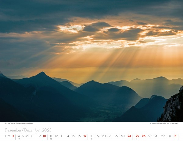 Wall Calendar The Alps 2023