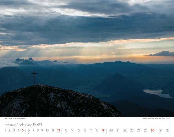 Wall Calendar The Alps 2023