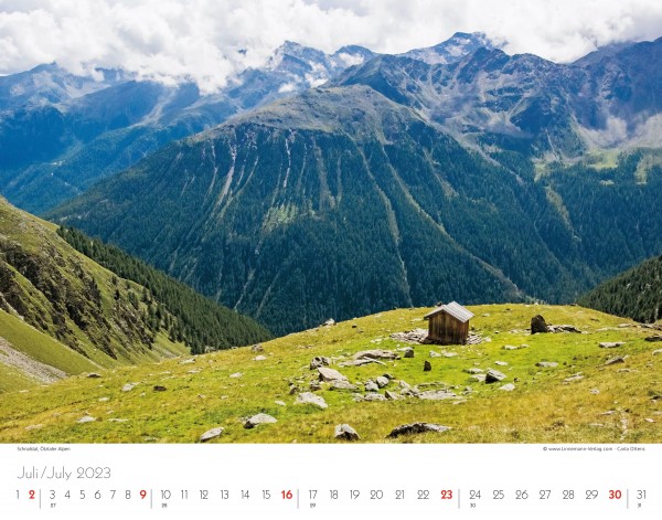 Wall Calendar The Alps 2023