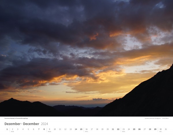 Wall Calendar The Alps 2024