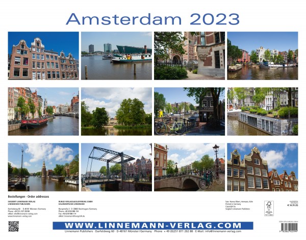Wall Calendar Amsterdam 2023