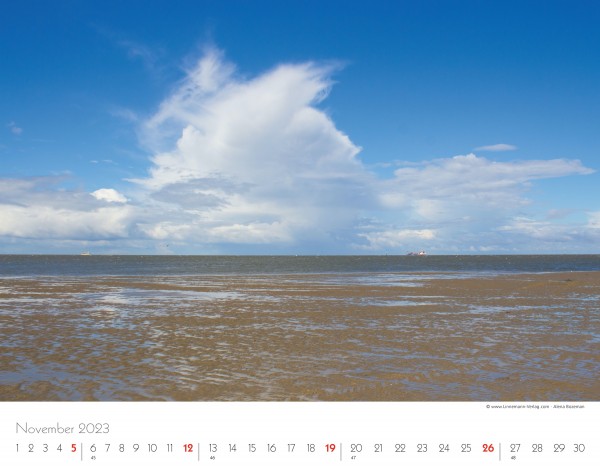 Wall Calendar North Sea 2023