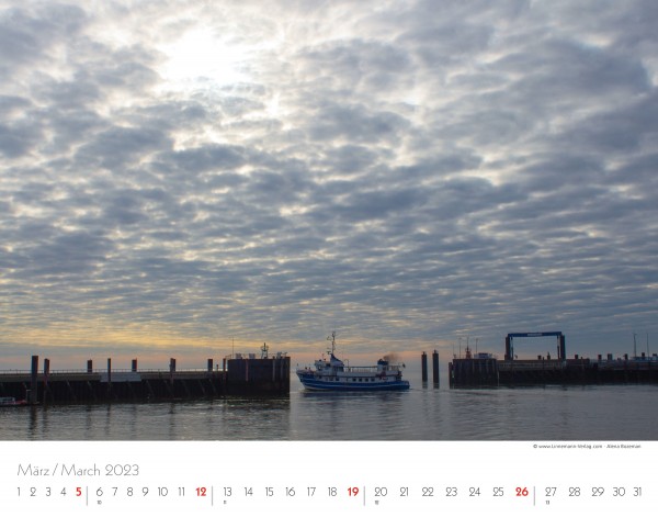 Wall Calendar North Sea 2023