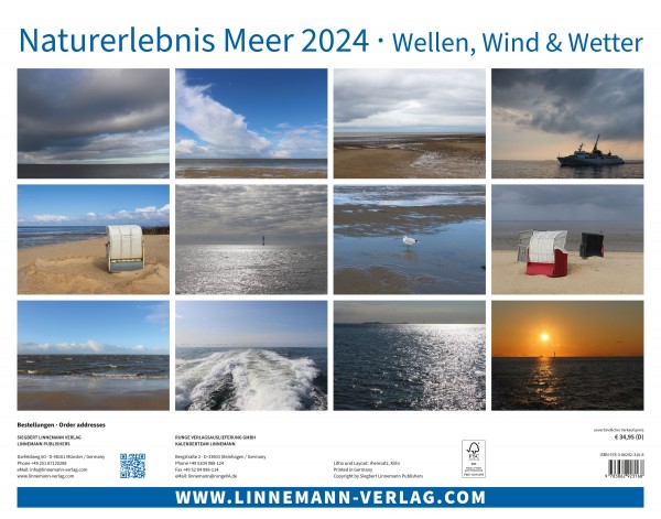 Wall Calendar North Sea 2024