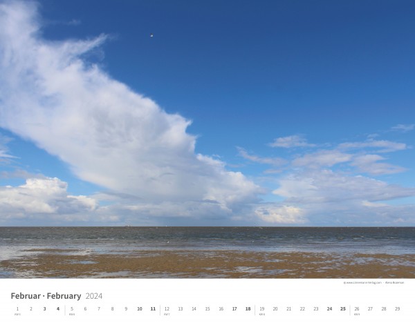 Wall Calendar North Sea 2024