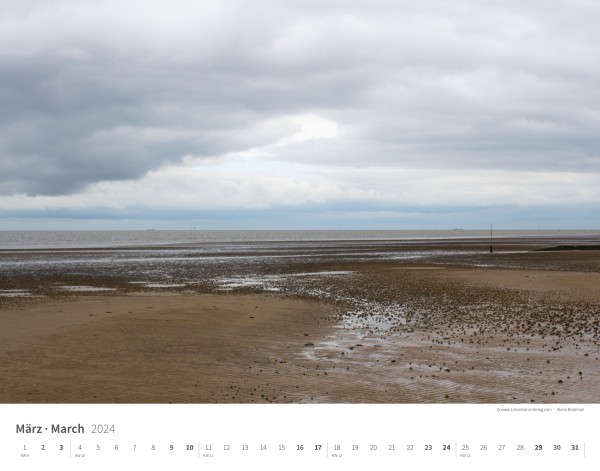 Wall Calendar North Sea 2024