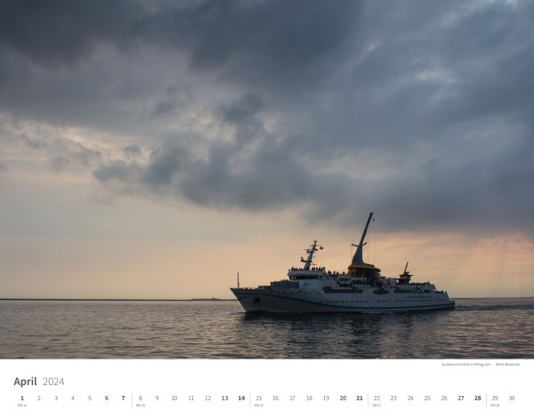 Wall Calendar North Sea 2024