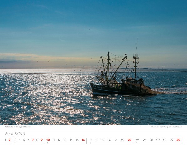 Wall Calendar North Sea 2023