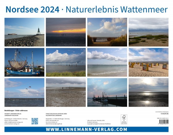 Wall Calendar North Sea 2024