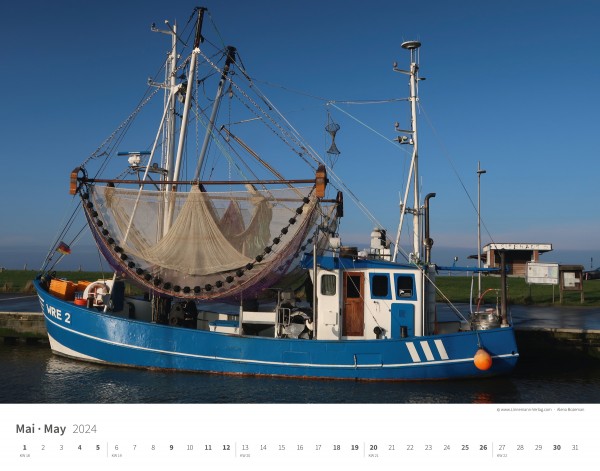 Wall Calendar North Sea 2024