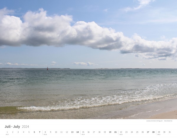 Wall Calendar North Sea 2024