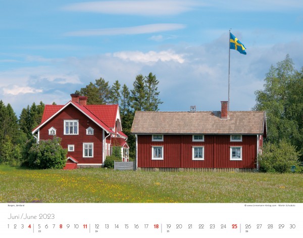 Wall Calendar Sweden 2023