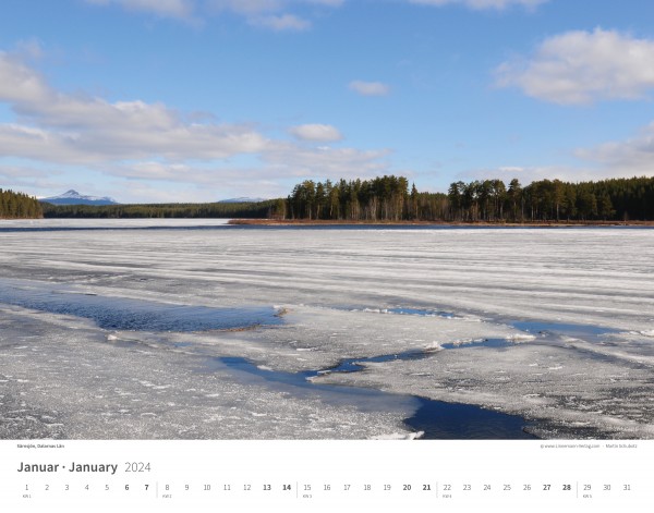 Wall Calendar Sweden 2024