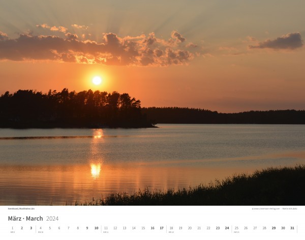 Wall Calendar Sweden 2024