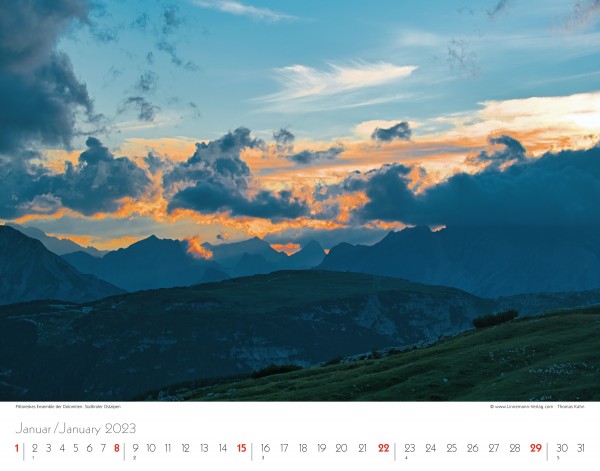 Wall Calendar South Tyrol 2023