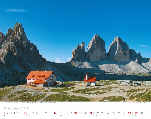 Wall Calendar South Tyrol 2023