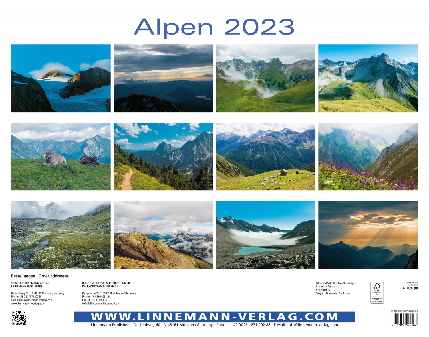 Wall Calendar The Alps 2023 Wall Calendar The Alps 2023