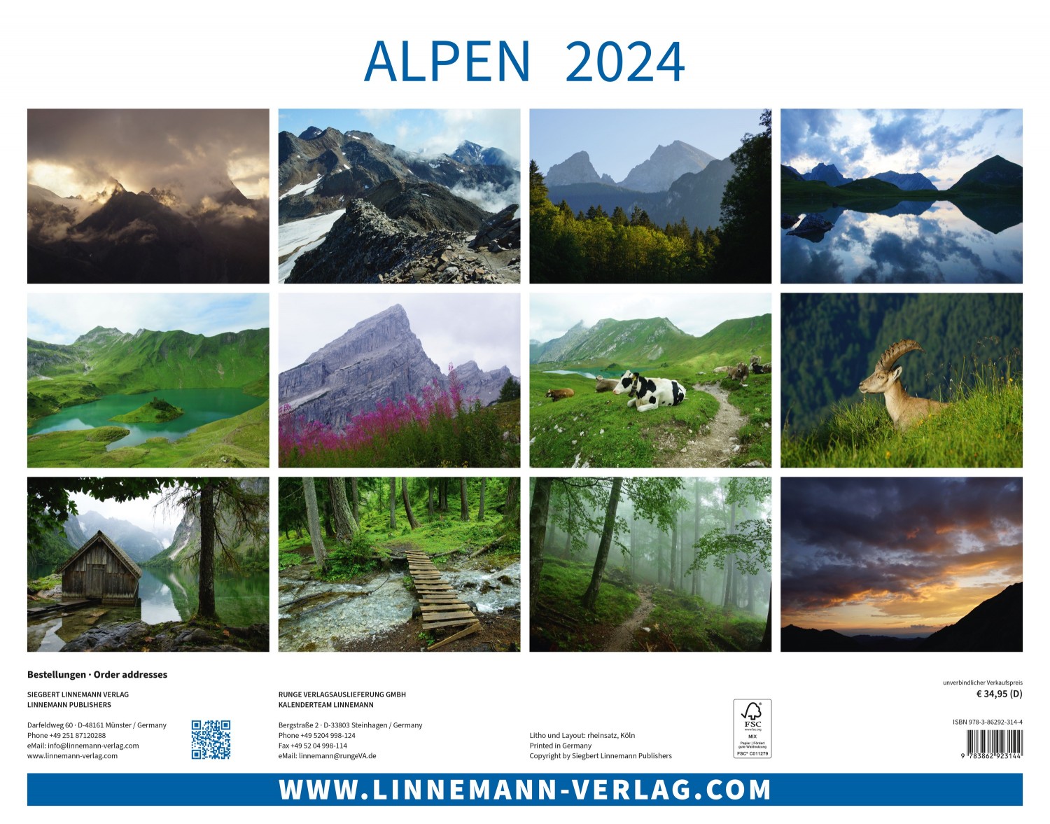 Wall Calendar The Alps 2024 Wall Calendar The Alps 2024
