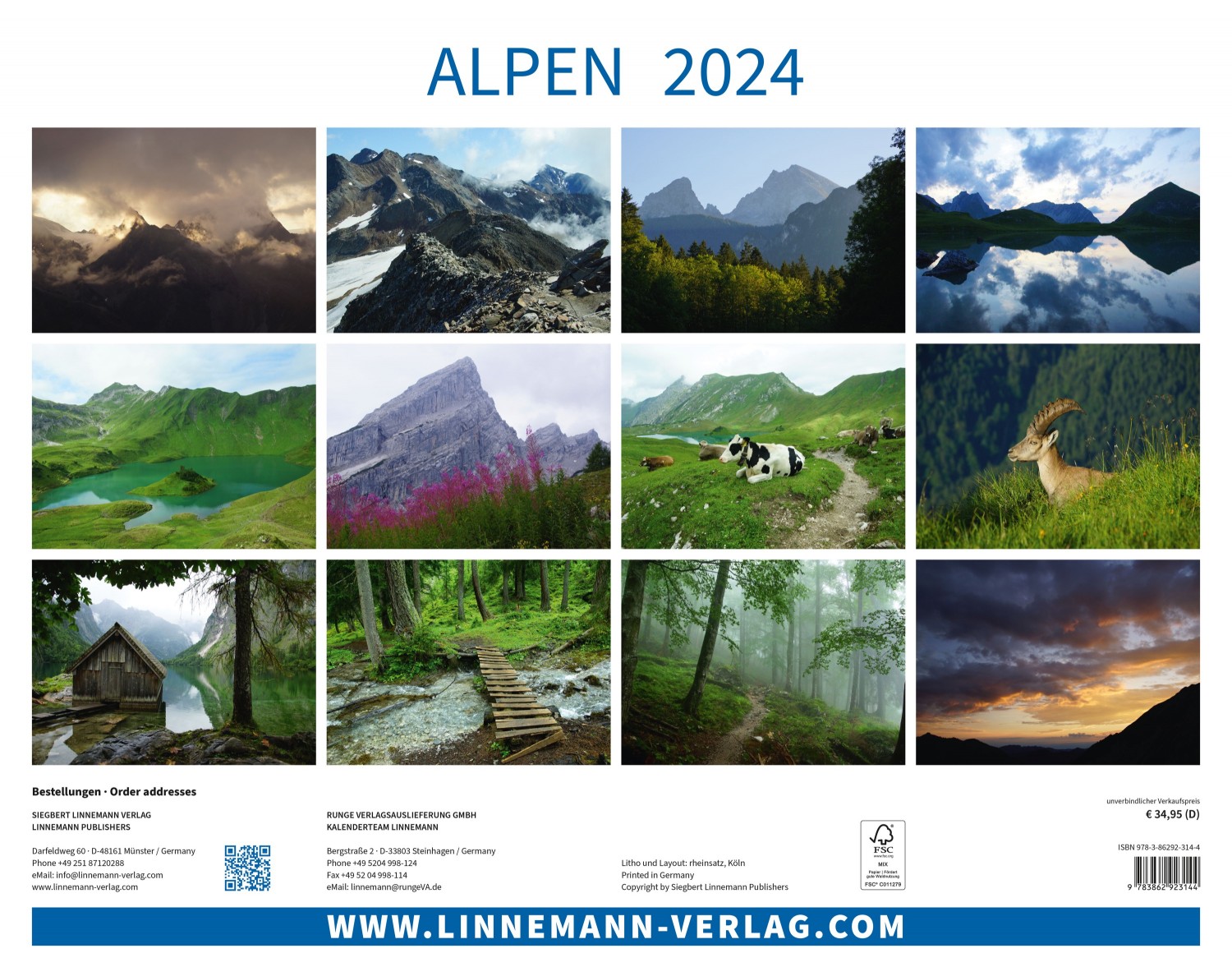 Kalender Alpen 2024