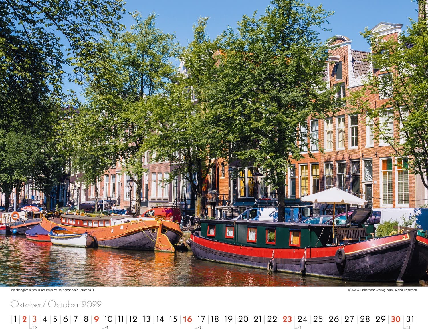 Wall Calendar Amsterdam 2022