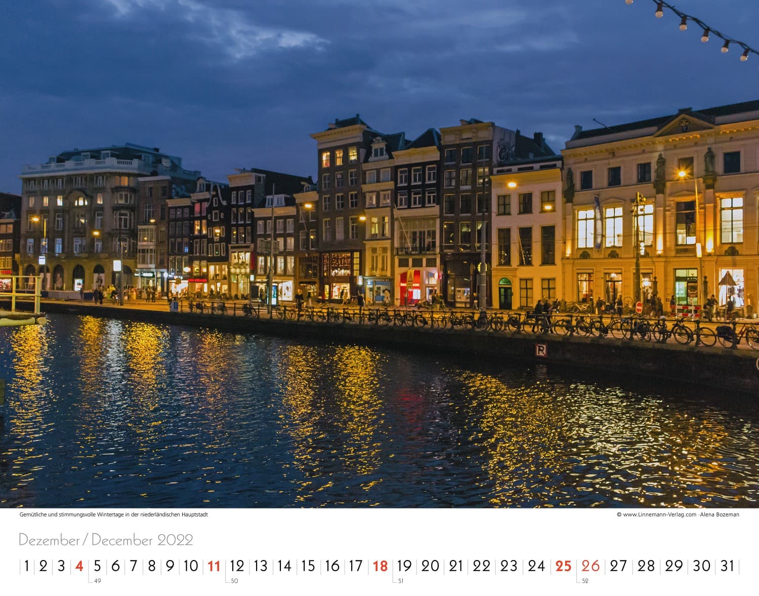 Wall Calendar Amsterdam 2022