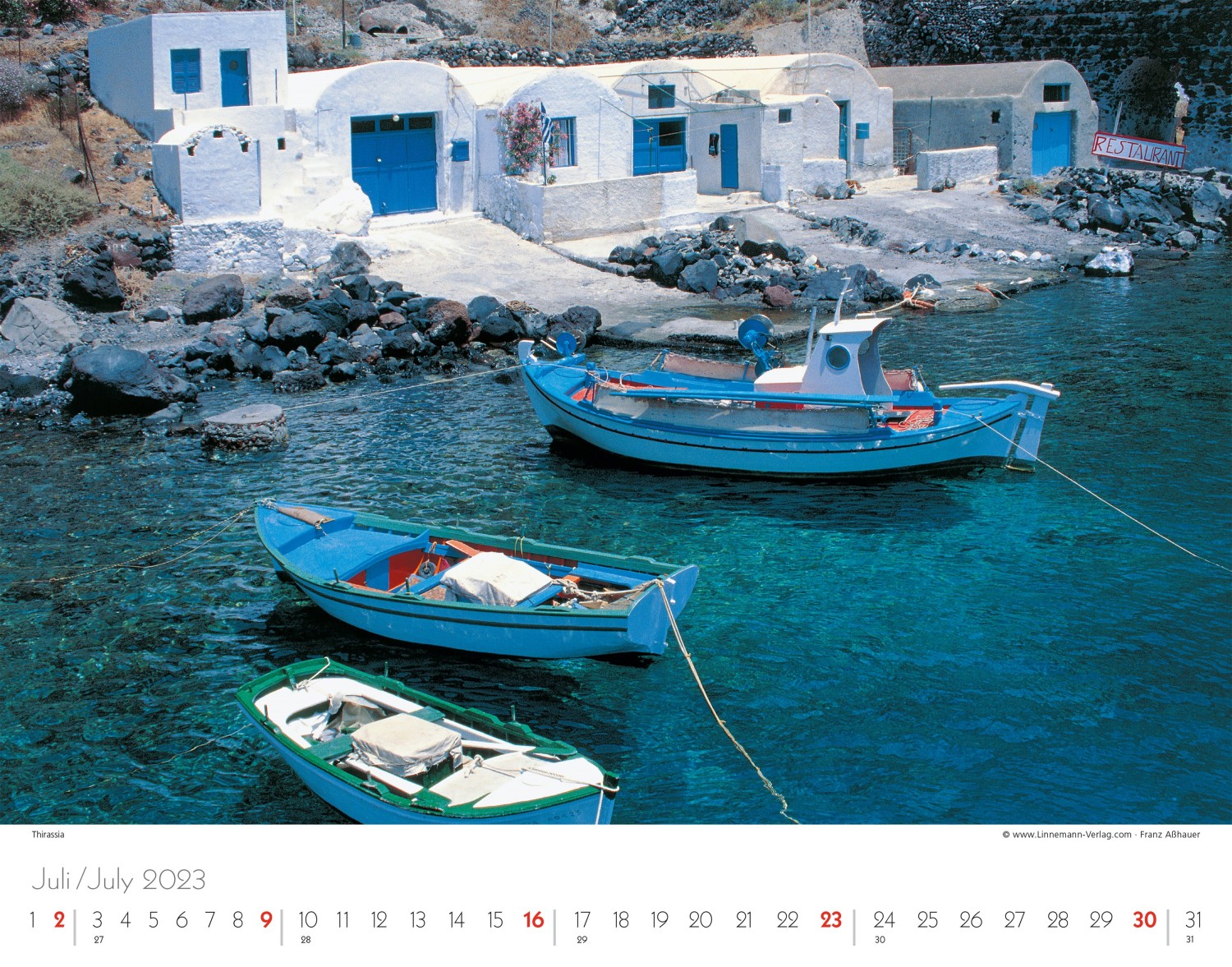 Wall Calendar Greece 2023