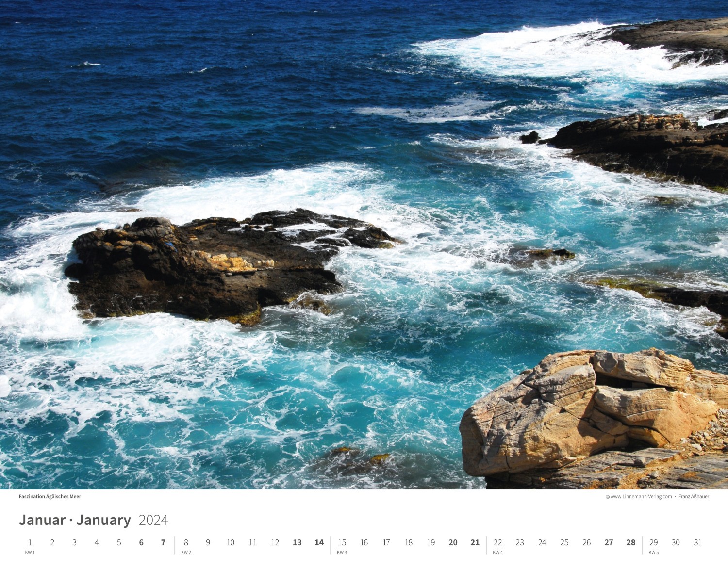 Wall Calendar Greece 2024