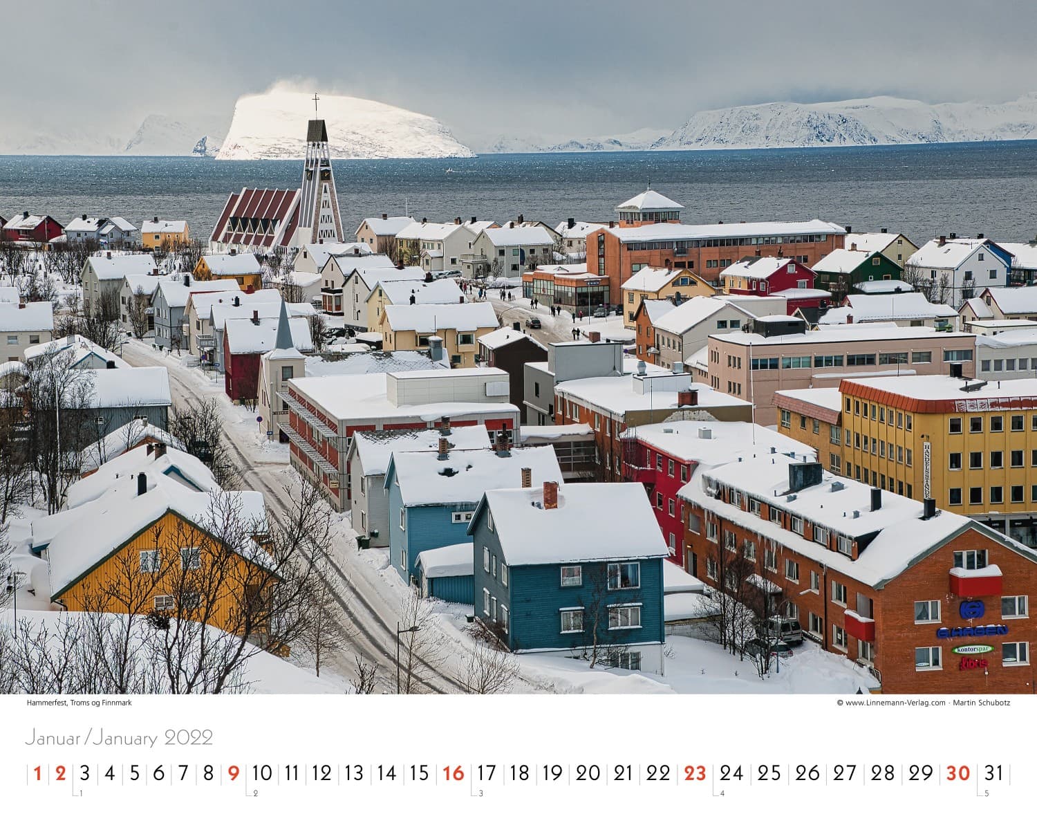 Wall Calendar Hurtigruten 2022