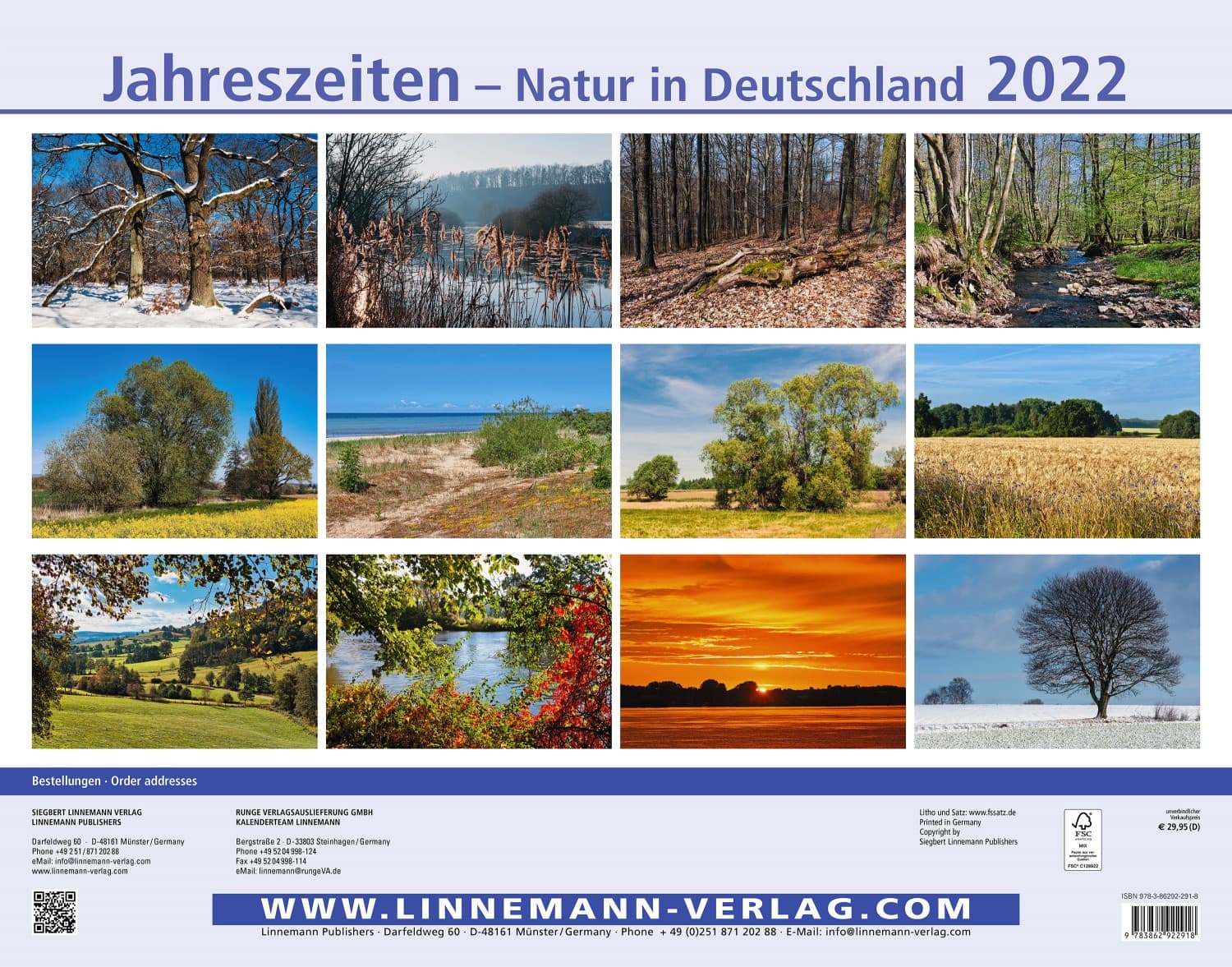 Wall Calendar Seasons 2022