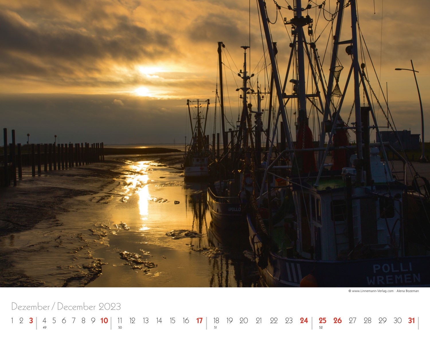 Wall Calendar North Sea 2023
