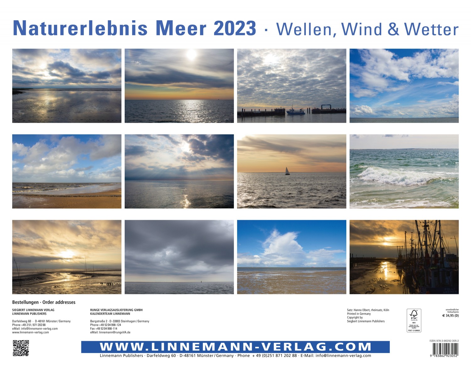 Wall Calendar North Sea 2023