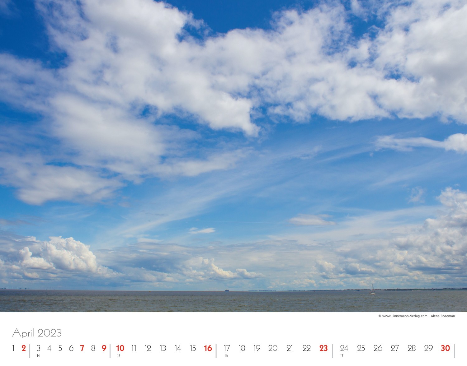 Wall Calendar North Sea 2023