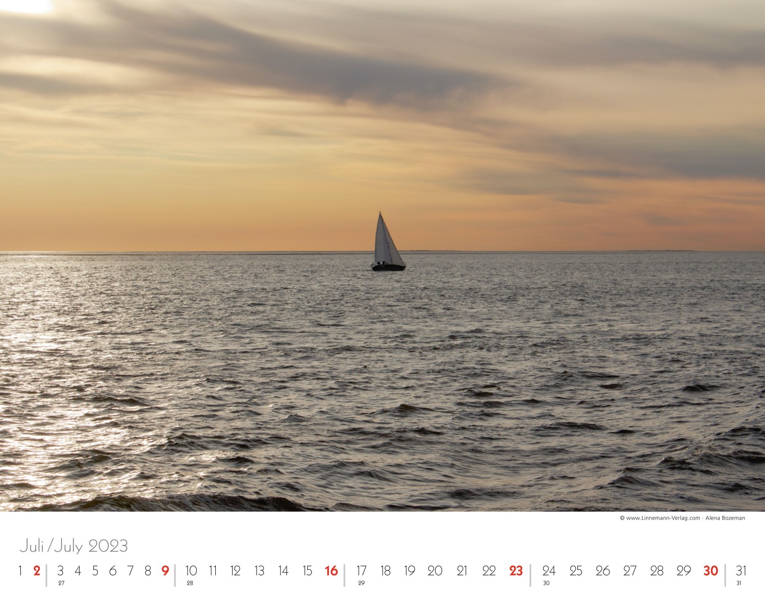 Wall Calendar North Sea 2023