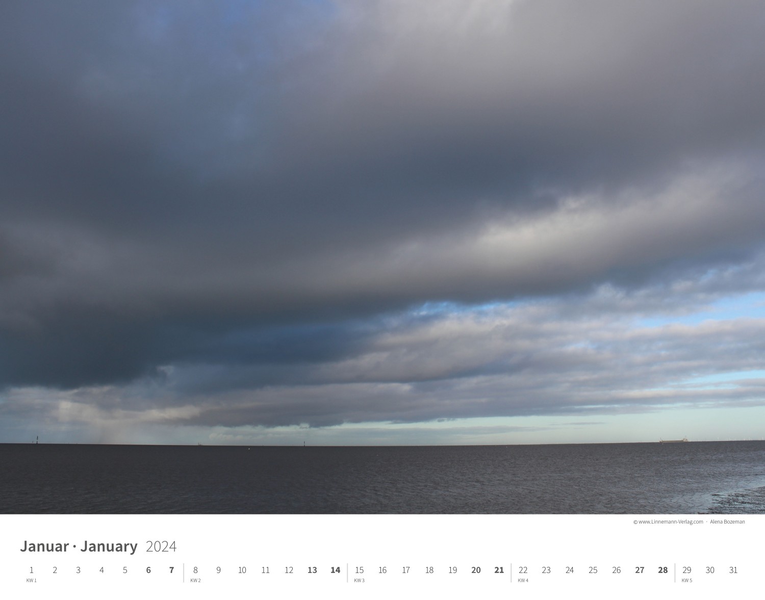 Wall Calendar North Sea 2024