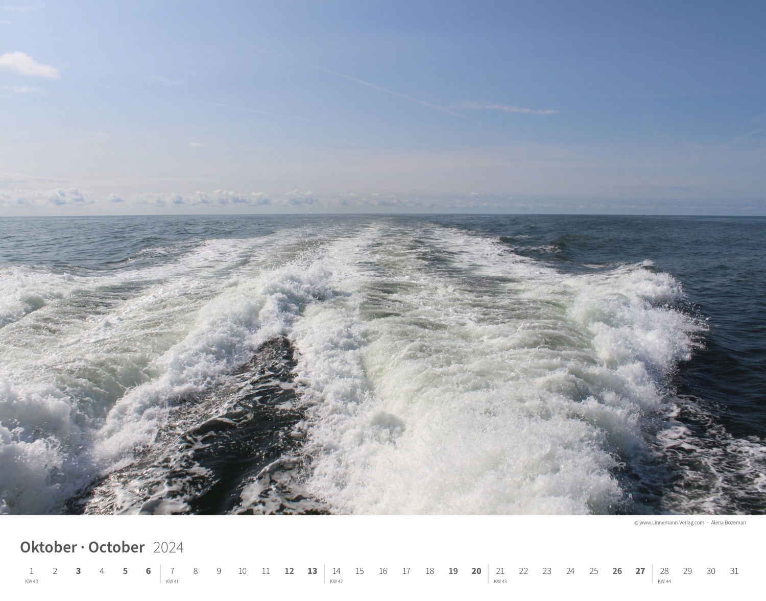 Wall Calendar North Sea 2024