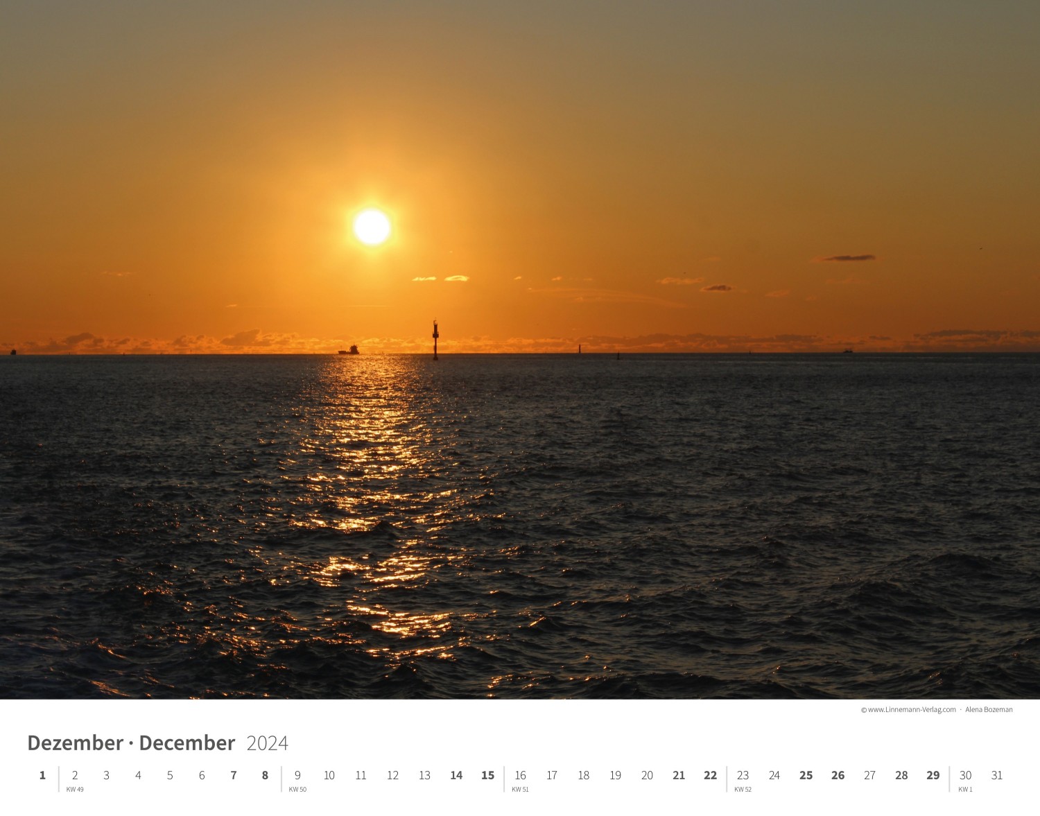 Wall Calendar North Sea 2024