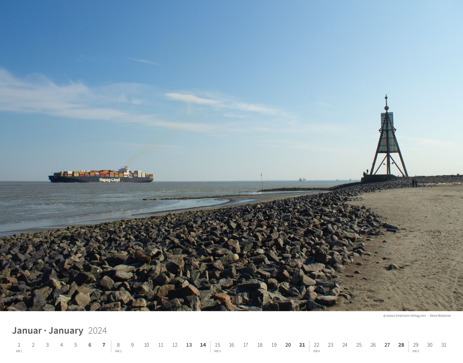 Wall Calendar North Sea 2024