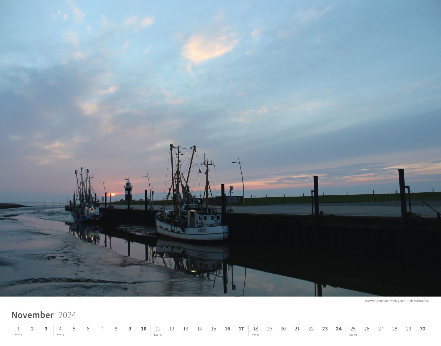 Wall Calendar North Sea 2024