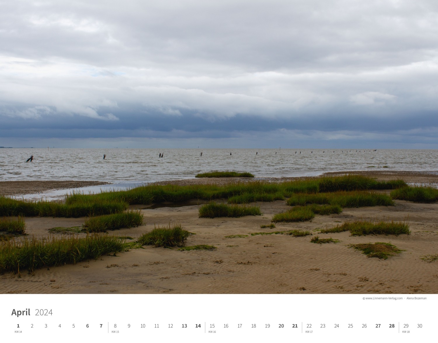 Wall Calendar North Sea 2024