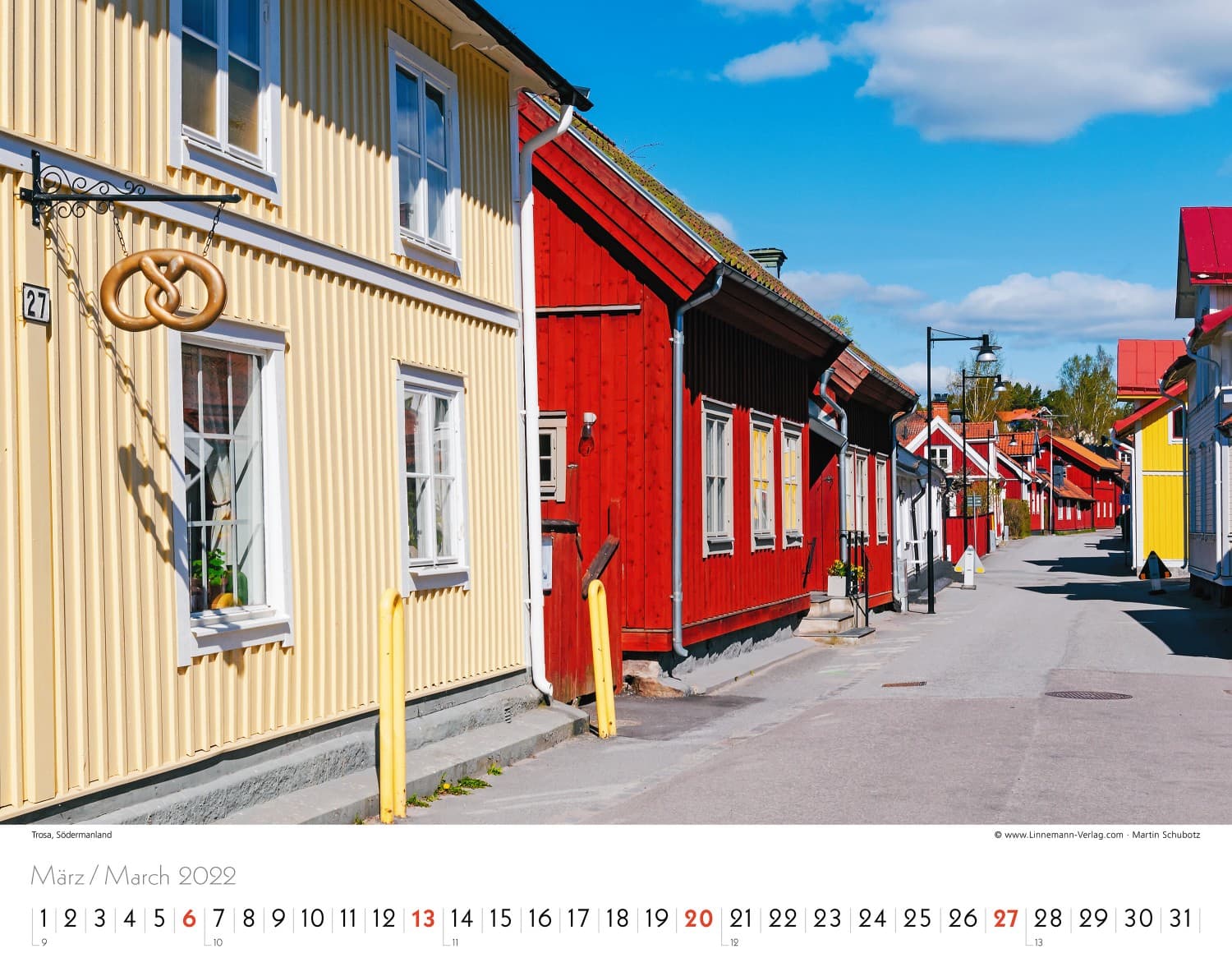 Wall Calendar Sweden 2022
