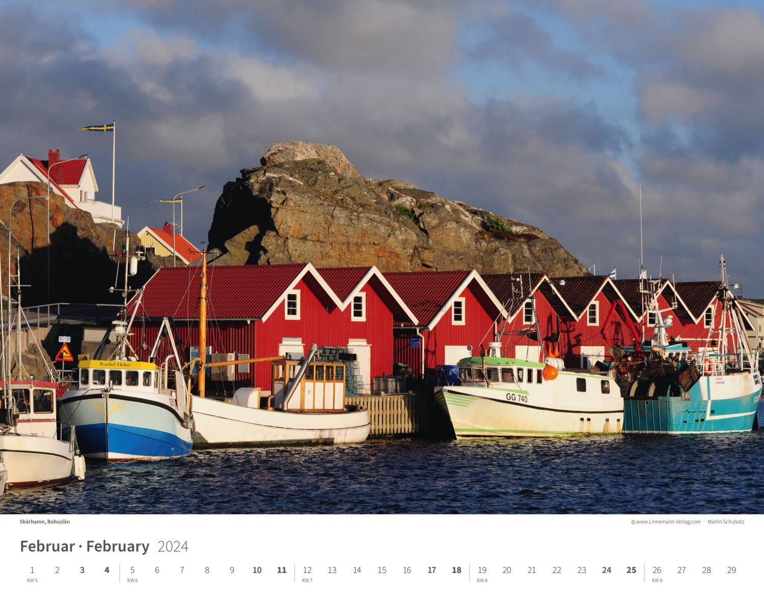 Wall Calendar Sweden 2024