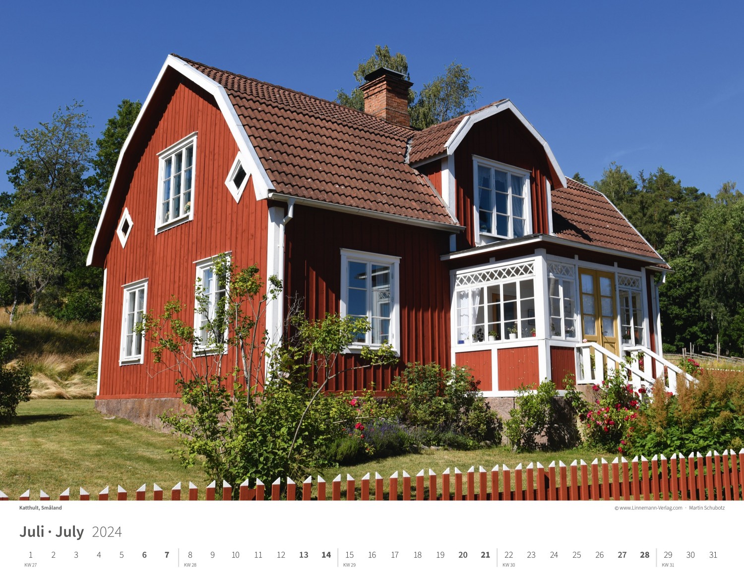 Wall Calendar Sweden 2024