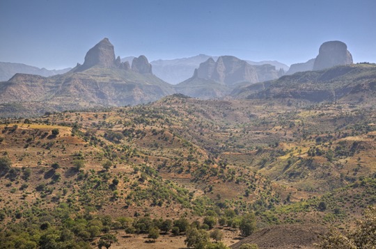 Äthiopien: Blick auf die Semienberge