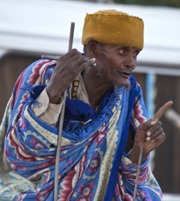 Äthiopien: Prediger auf dem Hidar Zion Fest in Axum